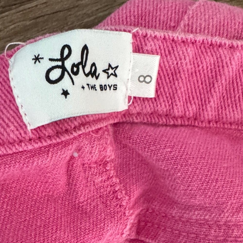 Lola + The Boys Hot Pink Patchwork Skirt with Playful Patches sz 8 - Picture 2 of 7